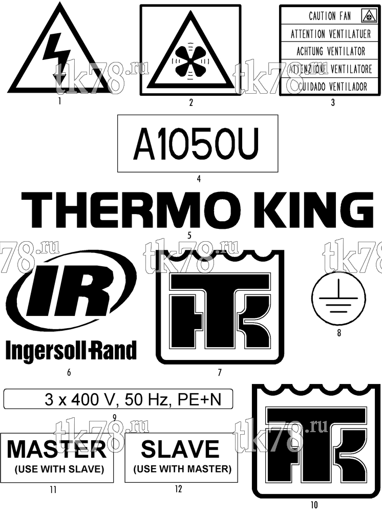 Каталог запчастей для Thermo King  NAMEPLATES
