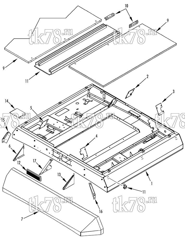 Каталог запчастей для Thermo King  EVAPORATOR STRUCTURAL