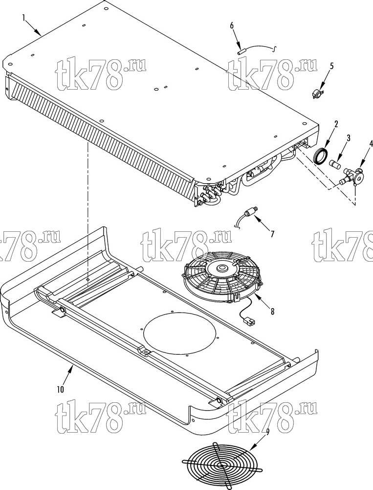 Каталог запчастей для Thermo King V-300 MAX TC & TCI EVAPORATOR COMPONENT (ES150)