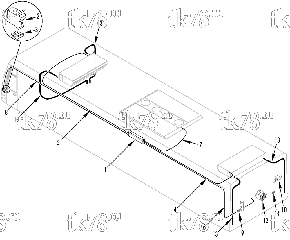 Каталог запчастей для Thermo King HRT-I W 1012 COBUS 3000 HARNESS GROUP