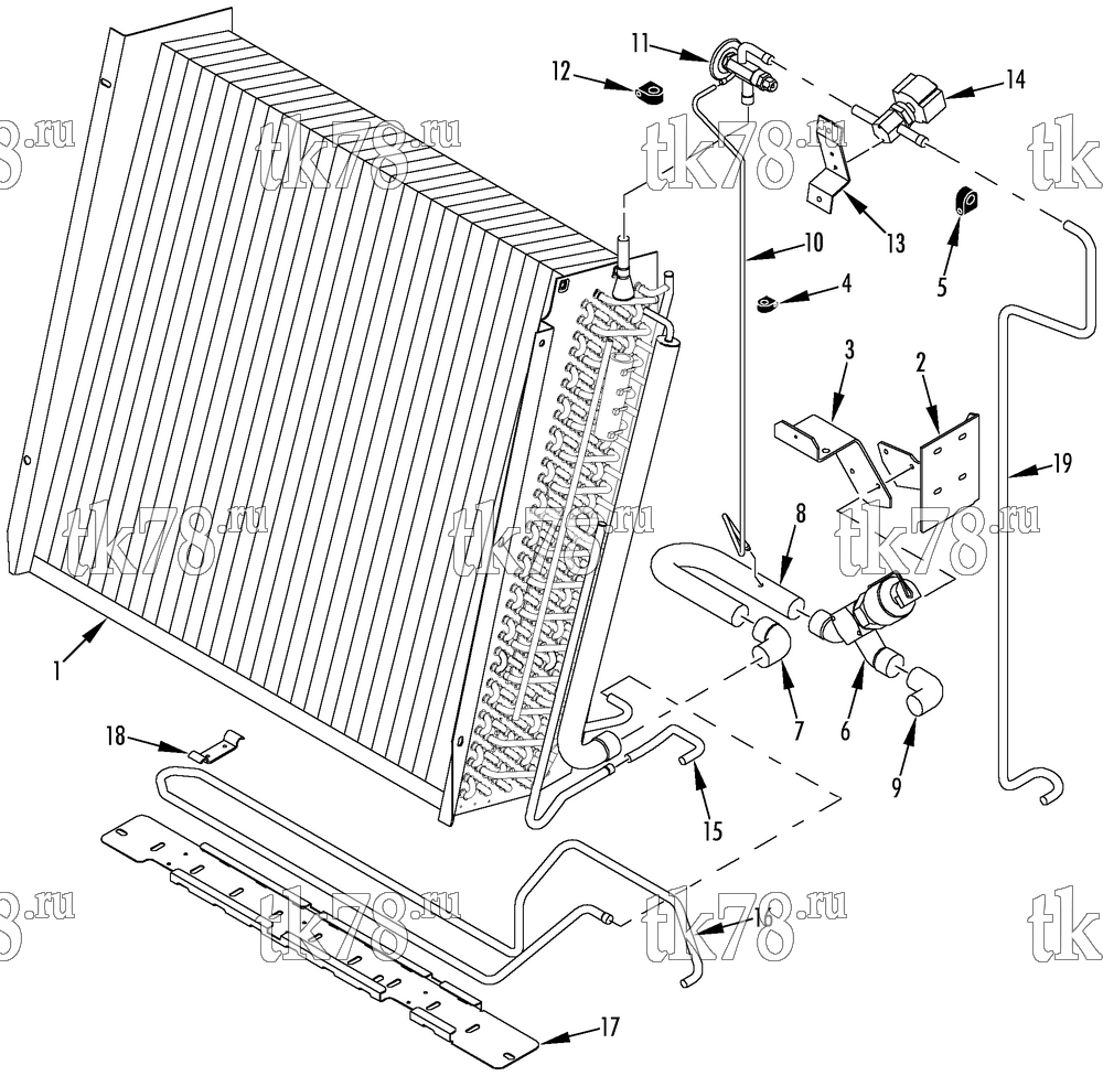 Каталог запчастей для Thermo King  REFRIGERATION EVAPORATOR
