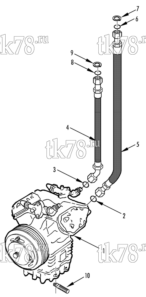 Каталог запчастей для Thermo King  COMPRESSOR HOSES - KIT 818017