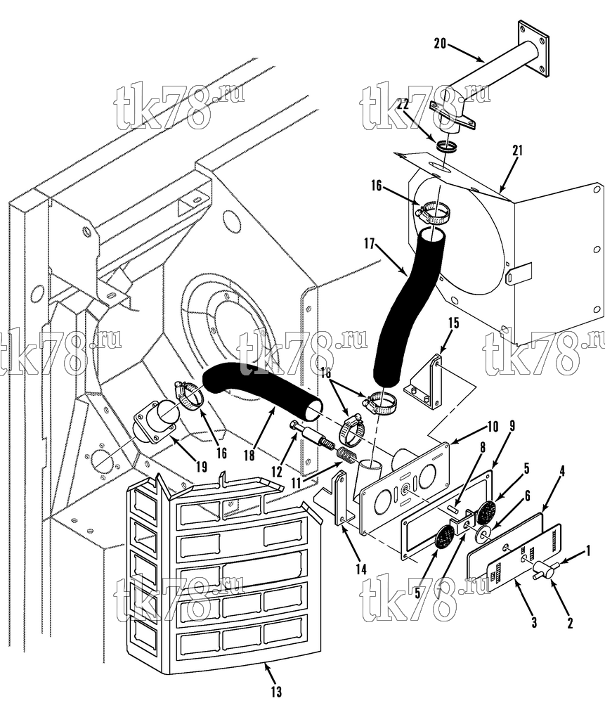 Каталог запчастей для Thermo King SL-100e AIR EXCHANGER GROUP (OPTION 049146)