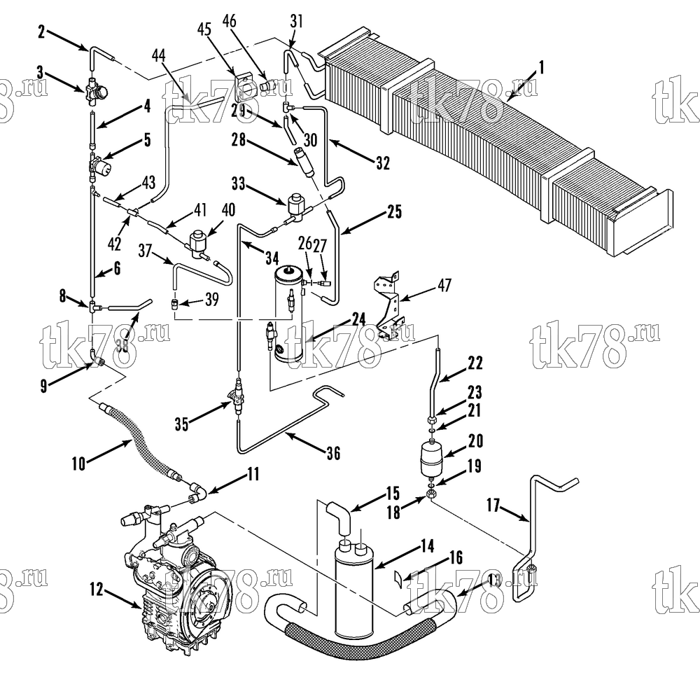 Каталог запчастей для Thermo King  REFRIGERATION COMPONENTS - CONDENSER