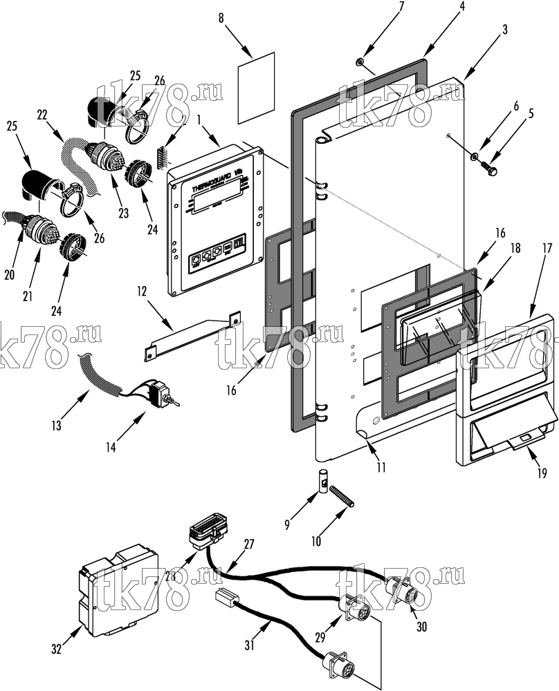Каталог запчастей для Thermo King SB-100 30 CONTROL BOX COVER (SB-100 30)