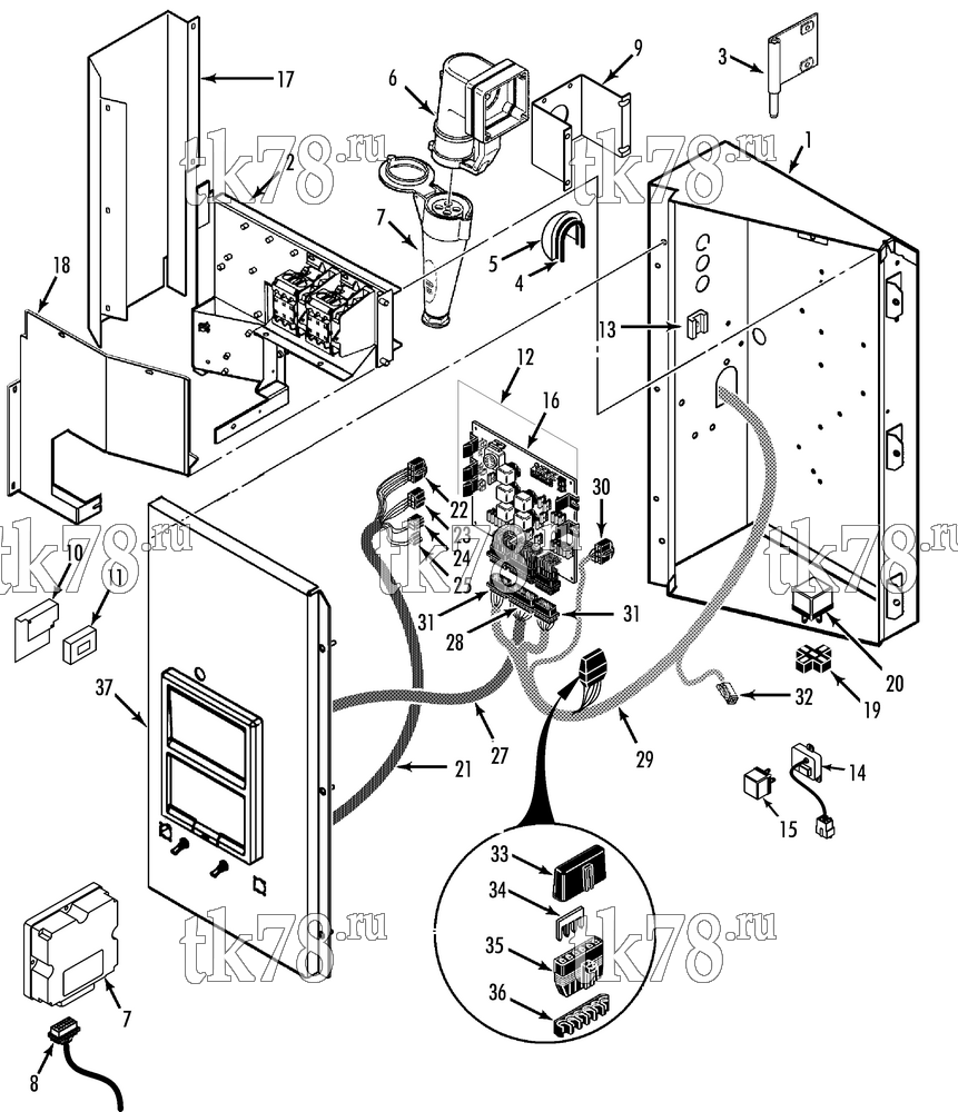 Каталог запчастей для Thermo King SL-100e CONTROL BOX (SL-100e/200e, 50s)