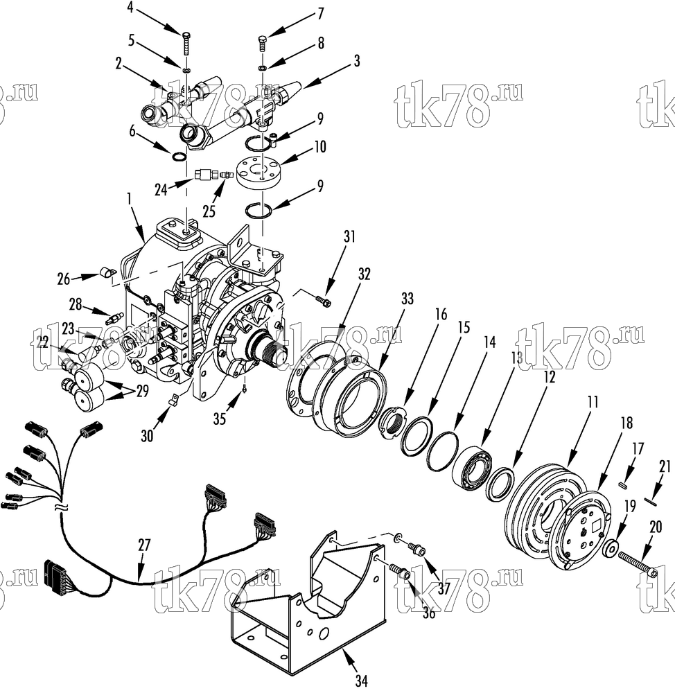 Каталог запчастей для Thermo King  COMPRESSOR GROUP (1E01515G01, KIT 719941)