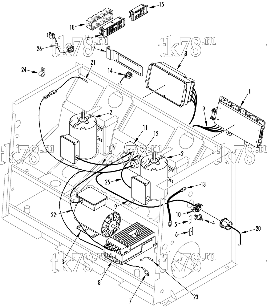 Каталог запчастей для Thermo King T13-M5 ELECTRICAL COMPONENTS