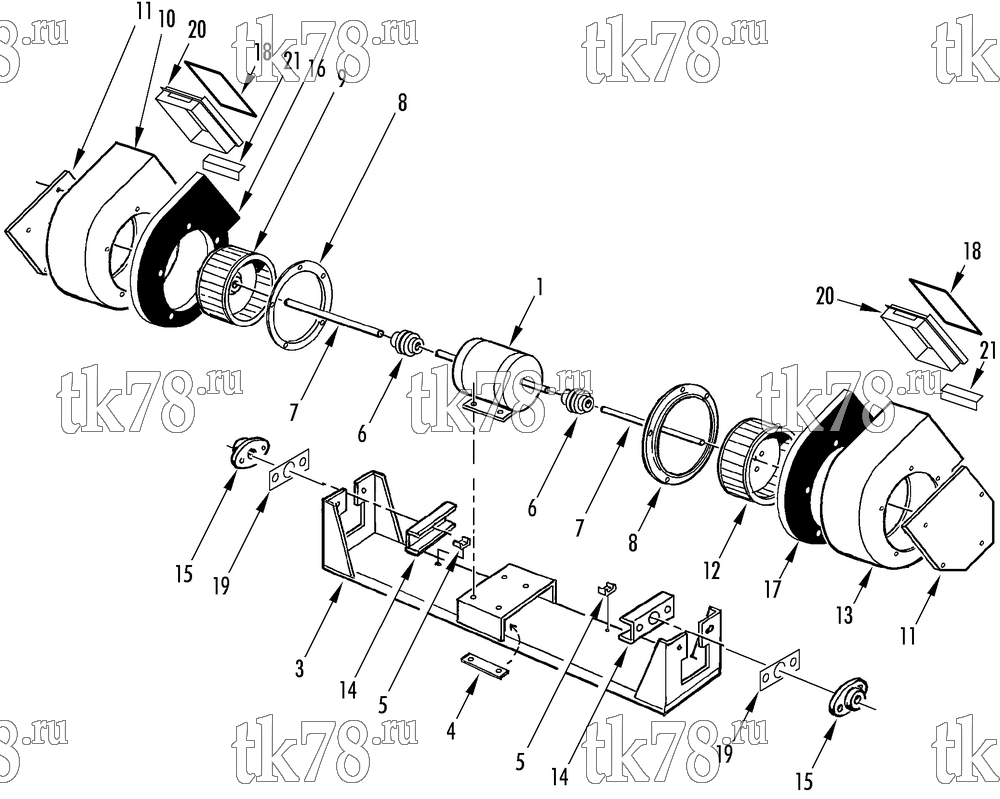 Каталог запчастей для Thermo King  MOTOR & BLOWER GROUP