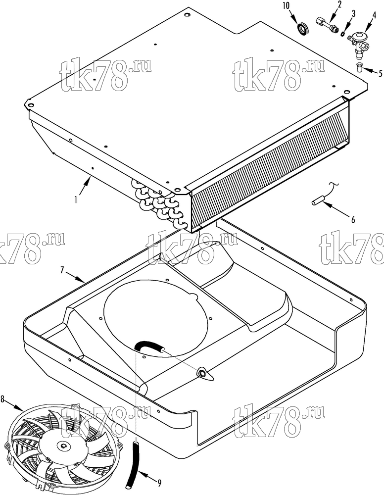 Каталог запчастей для Thermo King  EVAPORATOR ASSEMBLY (ES100)