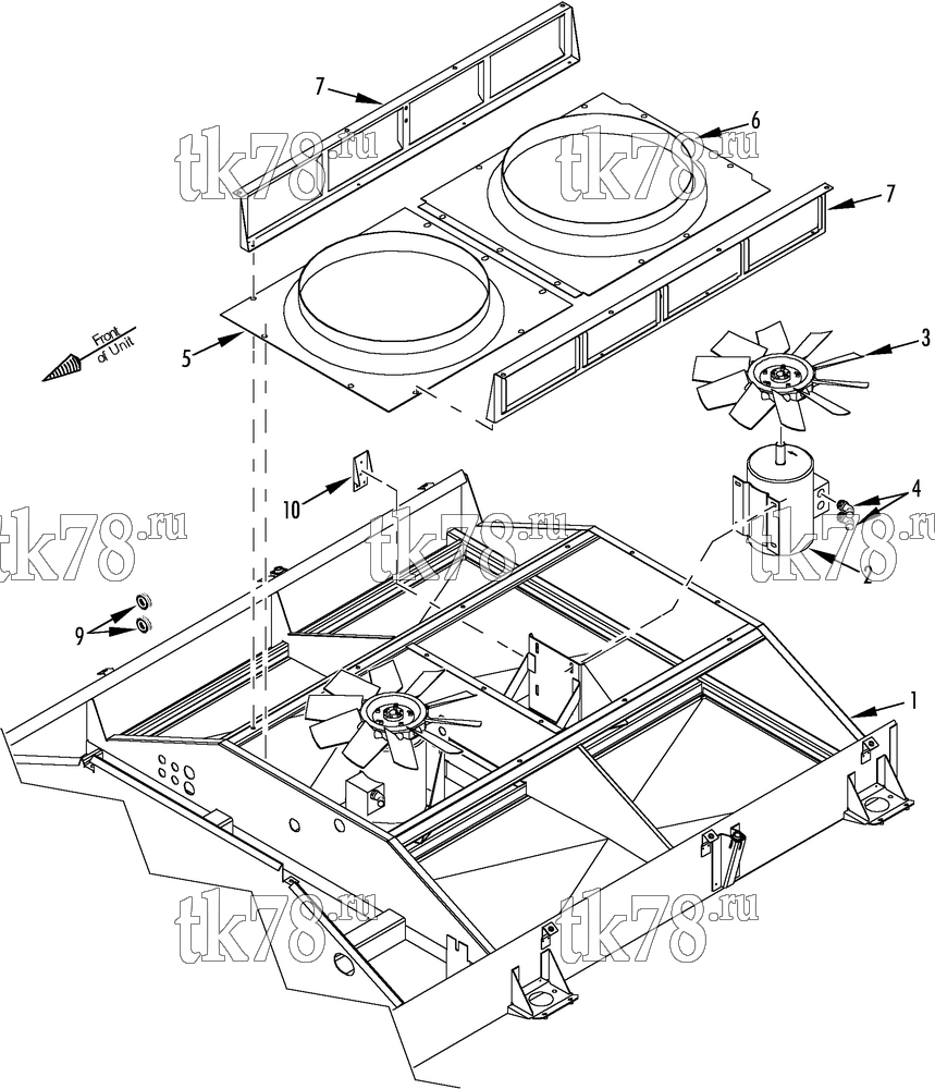 Каталог запчастей для Thermo King LRV-12T TPR CONDENSER FAN GROUP