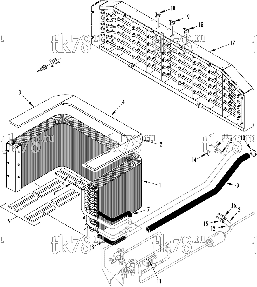 Каталог запчастей для Thermo King  EVAPORATOR COIL MOUNTING