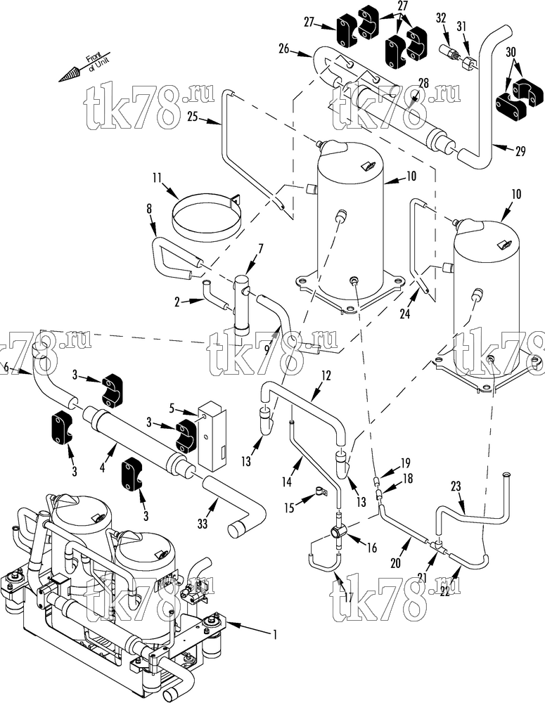 Каталог запчастей для Thermo King  COMPRESSOR GROUP