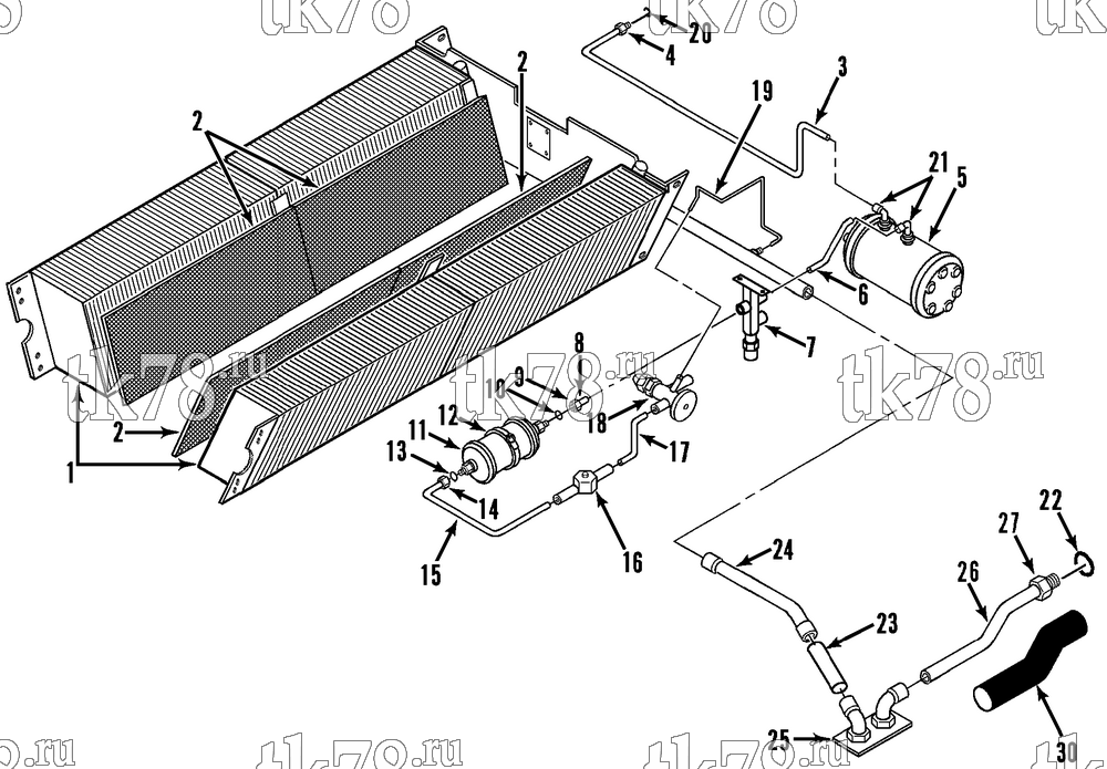 Каталог запчастей для Thermo King LRT-I 1000 (System 918895) EVAPORATOR REFRIGERATION