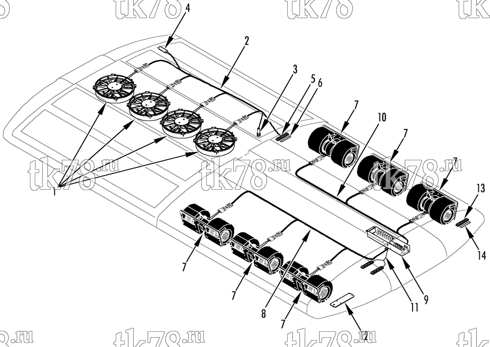 Каталог запчастей для Thermo King LRT-I 1000 (System 918895) ELECTRICAL COMPONENTS (ART-III MASTER)