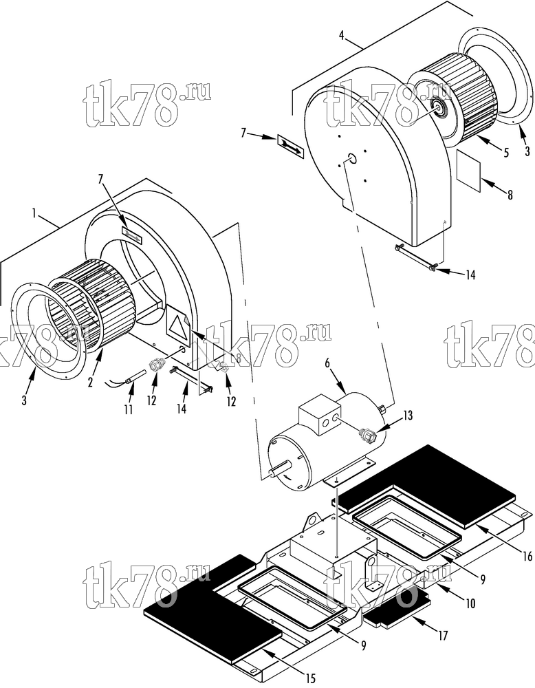 Каталог запчастей для Thermo King  EVAPORATOR BLOWER GROUP