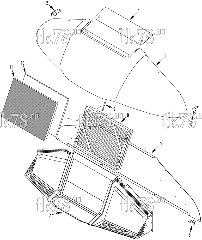 Каталог запчастей для Thermo King  END CAP ASSEMBLY (LRV 8T PIII)
