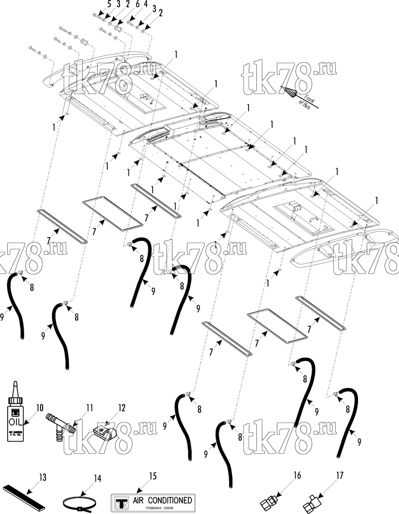 Каталог запчастей для Thermo King AP-II X 1012 INSTALLATION COMPONENTS