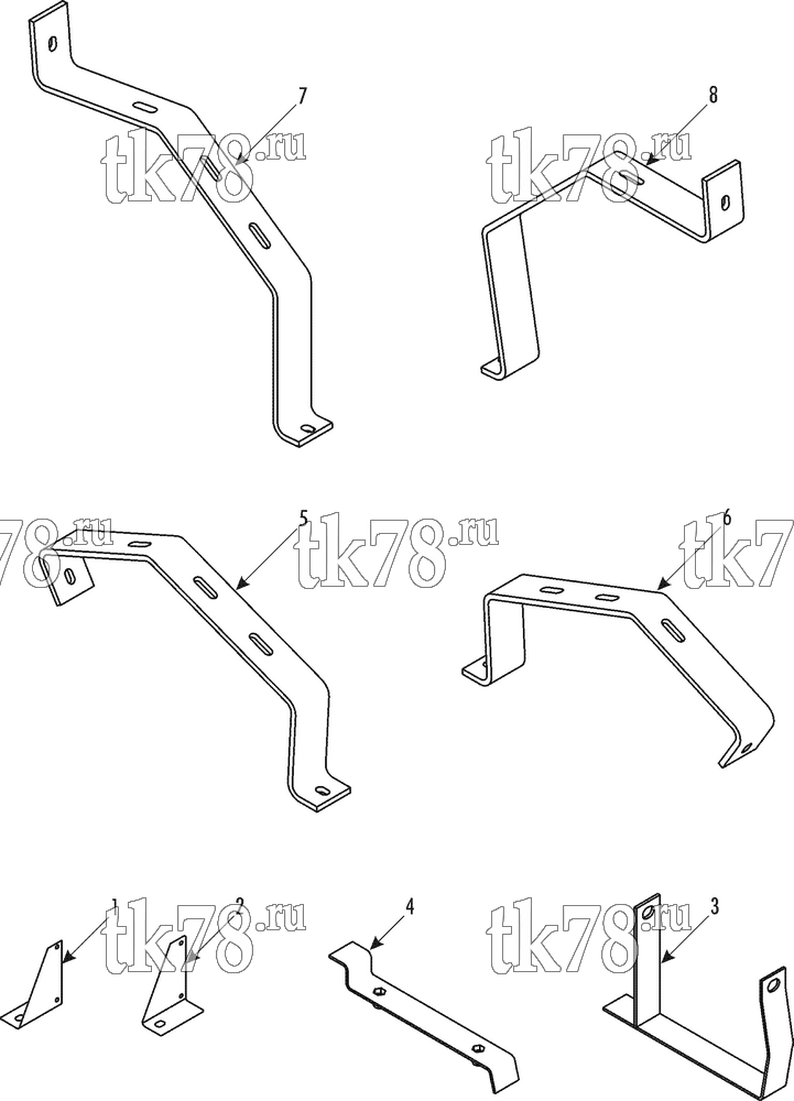 Каталог запчастей для Thermo King HRT-II W Split R134a INSTALLATION BRACKETS