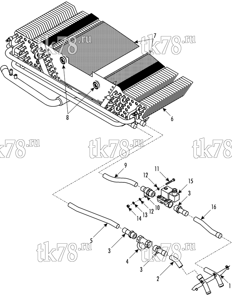 Каталог запчастей для Thermo King SRT-III EVAPORATOR HEATING (1004)