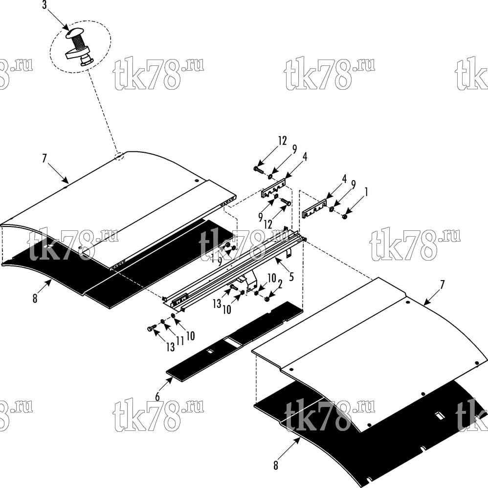 Каталог запчастей для Thermo King  EVAPORATOR COVER COMPONENTS (Before 5/03)