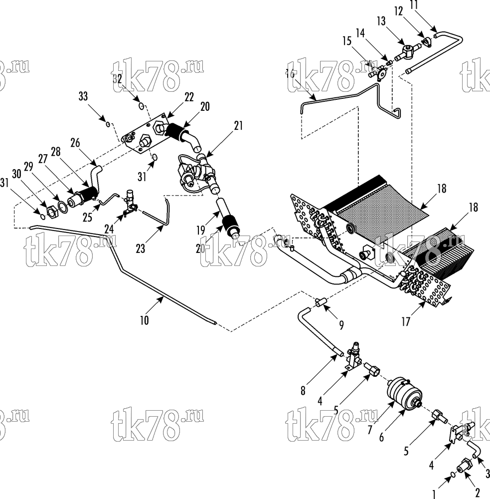 Каталог запчастей для Thermo King SRT-III EVAPORATOR REFRIGERATION (w/ EPR VALVE)