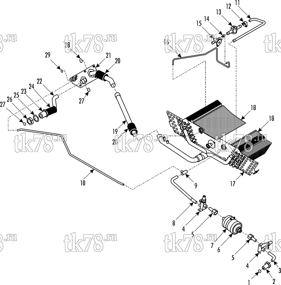 Каталог запчастей для Thermo King SRT-III EVAPORATOR REFRIGERATION (w/o EPR VALVE)