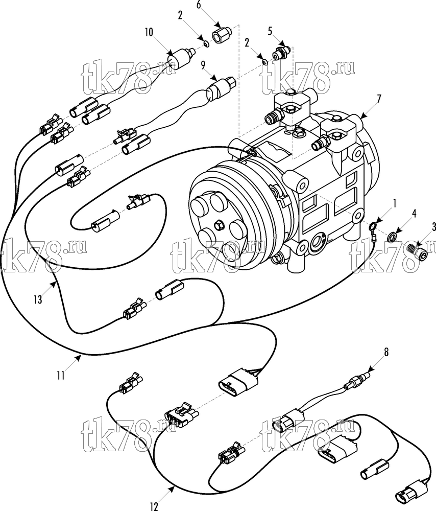 Каталог запчастей для Thermo King SRT-III COMPRESSOR GROUP - TM31 (KIT 718830 & 715546)