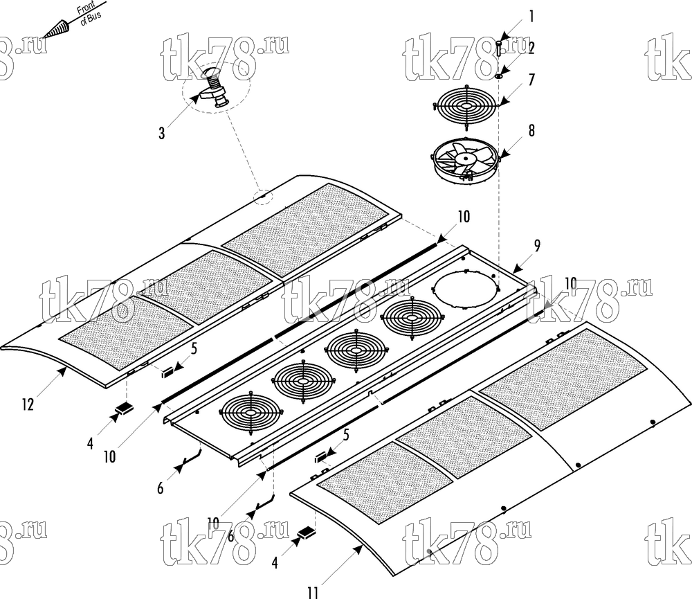 Каталог запчастей для Thermo King  CONDENSER COVERS & FANS & INSULATION