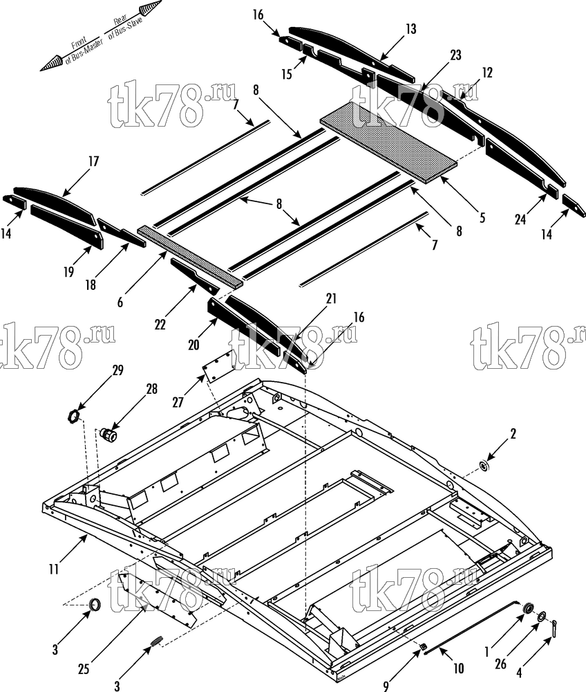 Каталог запчастей для Thermo King AP-II W 1012 EVAPORATOR FRAME & INSULATION