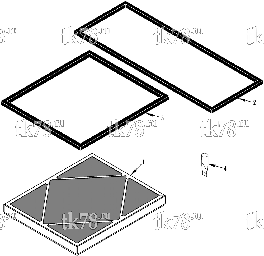 Каталог запчастей для Thermo King LRV-8T PIII (Portland III) UNIT MOUNTING PAD & FILTER