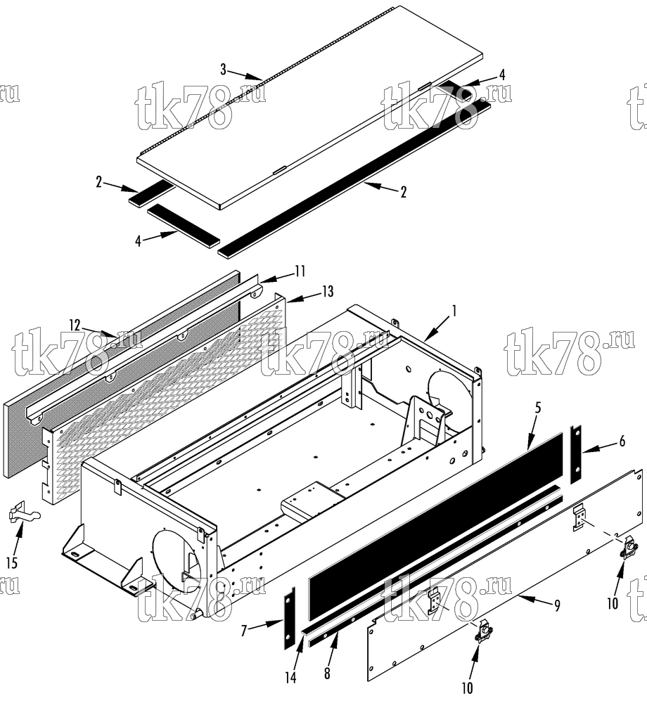Каталог запчастей для Thermo King TH12E M1 STRUCTURAL COMPONENTS