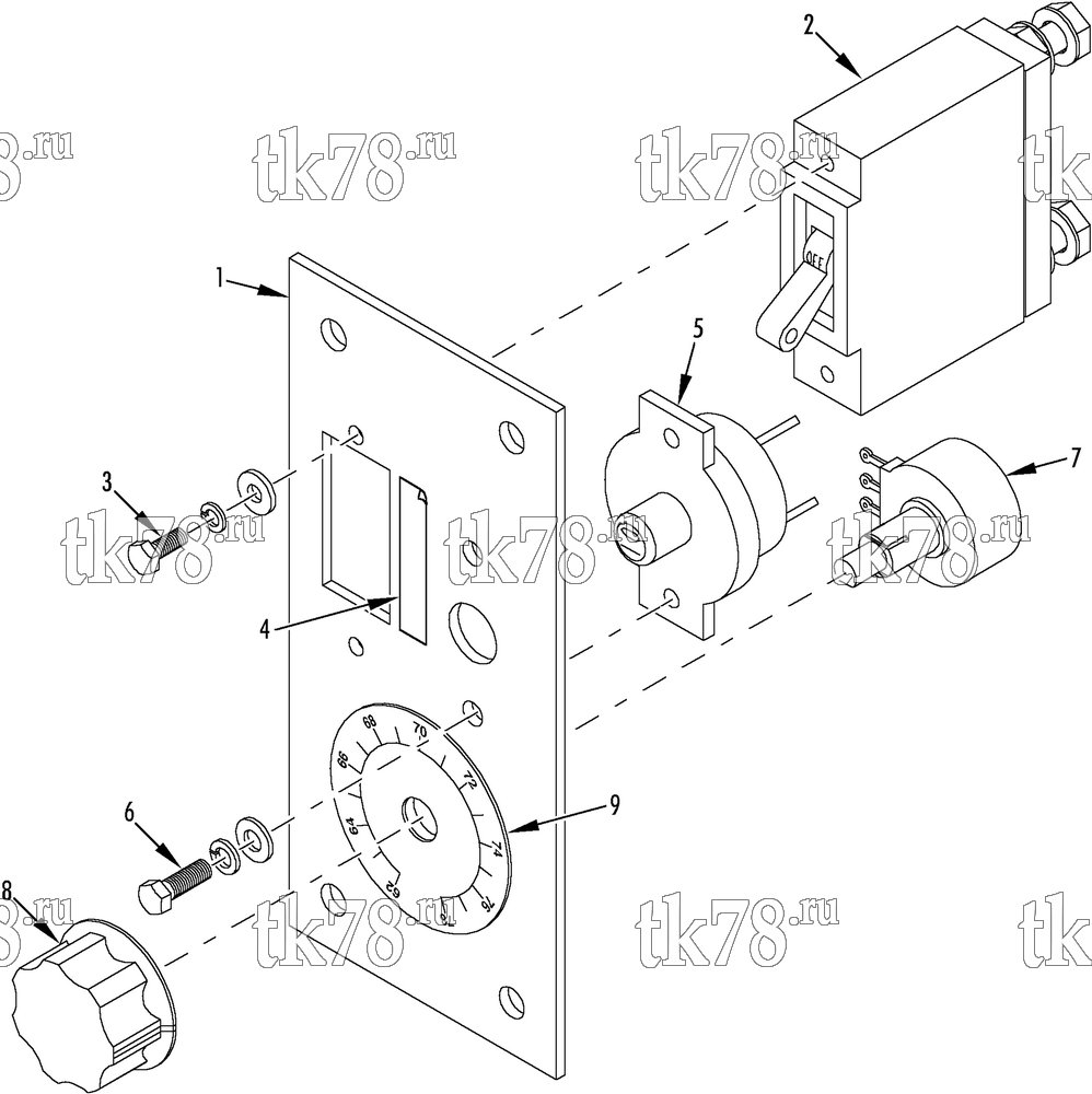Каталог запчастей для Thermo King TH12E M1 CIRCUIT BREAKER PANEL ASSEMBLY