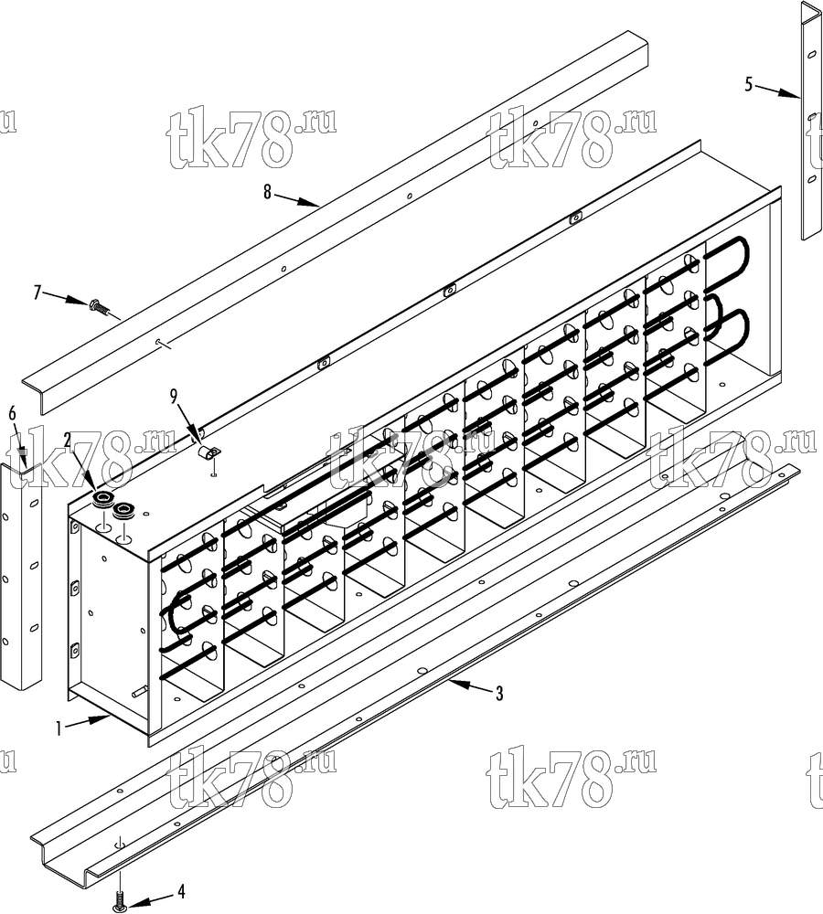Каталог запчастей для Thermo King TH12E M1 ELECTRIC HEATER MOUNTING