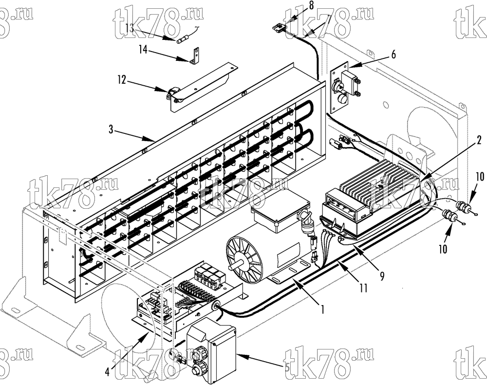 Каталог запчастей для Thermo King TH12E M1 ELECTRICAL COMPONENTS