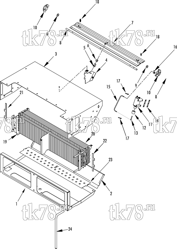 Каталог запчастей для Thermo King ST-CR & ST-CR MT EVAPORATOR COMPONENTS (S-3 CT+, ST-CR 300)