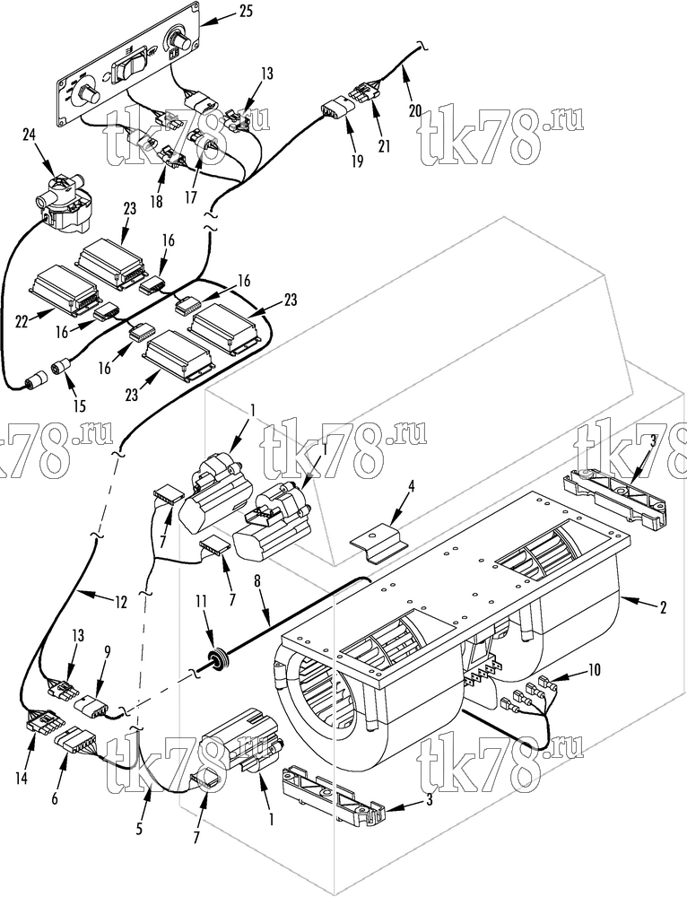 Каталог запчастей для Thermo King Bus A/C & Heating Components ELECTRICAL COMPONENTS - F3500S & F3500C (F35S & F35C, 718697)