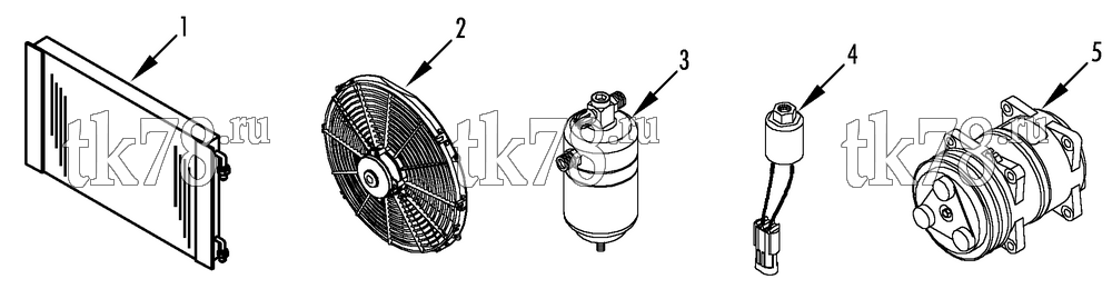 Каталог запчастей для Thermo King Bus A/C & Heating Components CONDENSER COMPONENTS