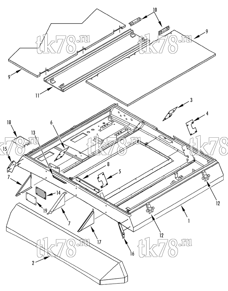 Каталог запчастей для Thermo King AT10-M3B EVAPORATOR STRUCTURAL