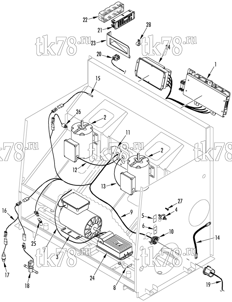 Каталог запчастей для Thermo King T1-M84 ELECTRICAL COMPONENTS