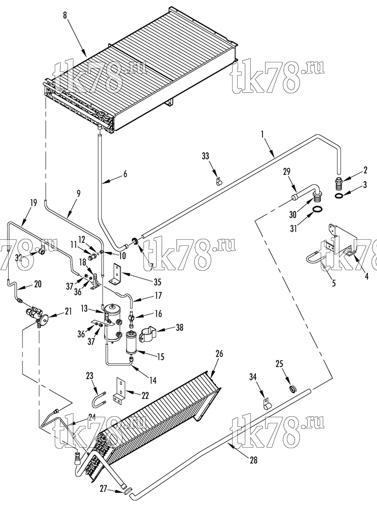 Каталог запчастей для Thermo King T1-M88 REFRIGERATION COMPONENTS (Before 10/02)