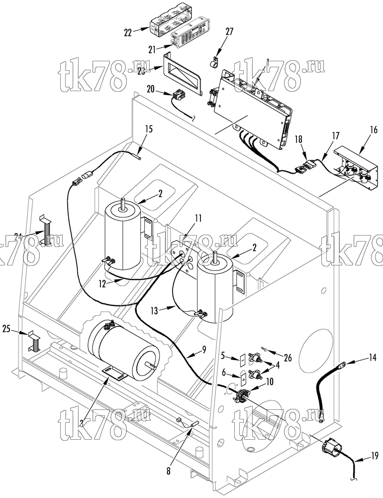 Каталог запчастей для Thermo King T1-M83 ELECTRICAL COMPONENTS