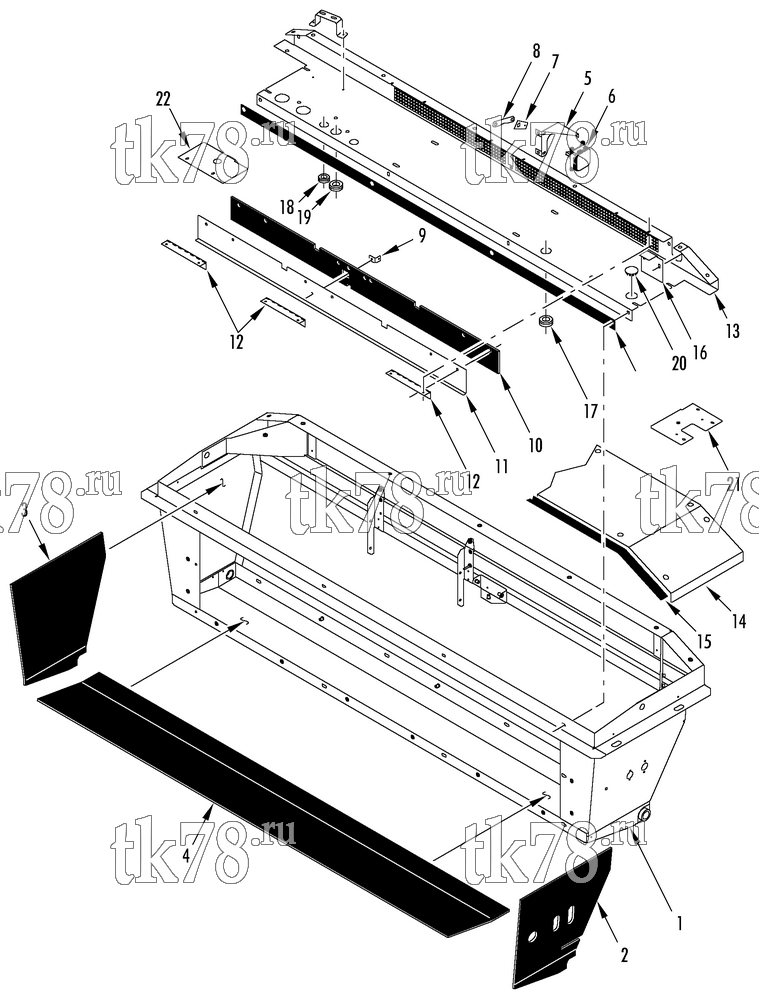 Каталог запчастей для Thermo King AIH2-M1 HEATER STRUCTURAL COMPONENTS