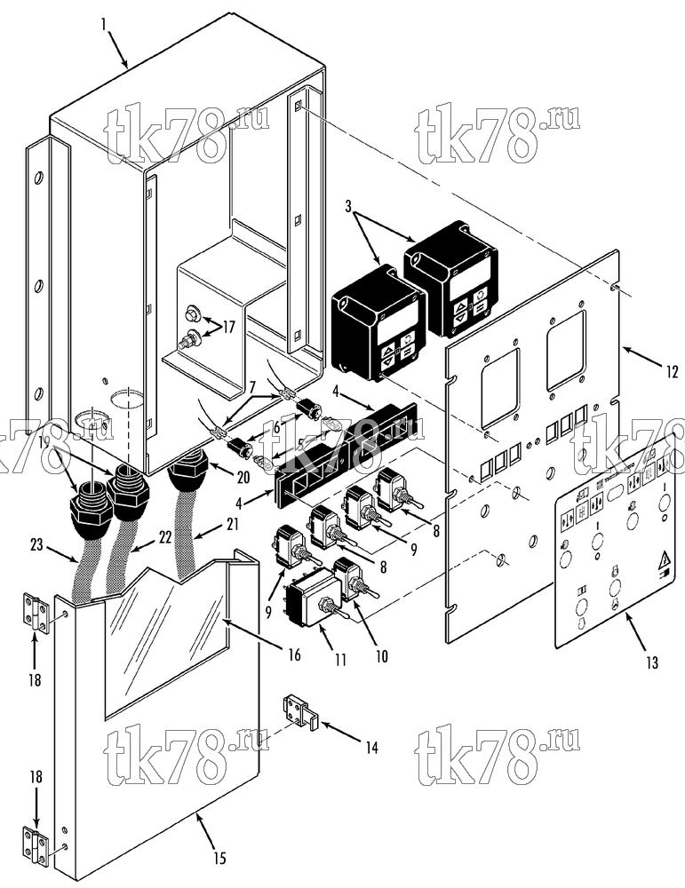 Каталог запчастей для Thermo King MD-MT REMOTE CONTROL BOX (MULTI-TEMP 50 UNITS)
