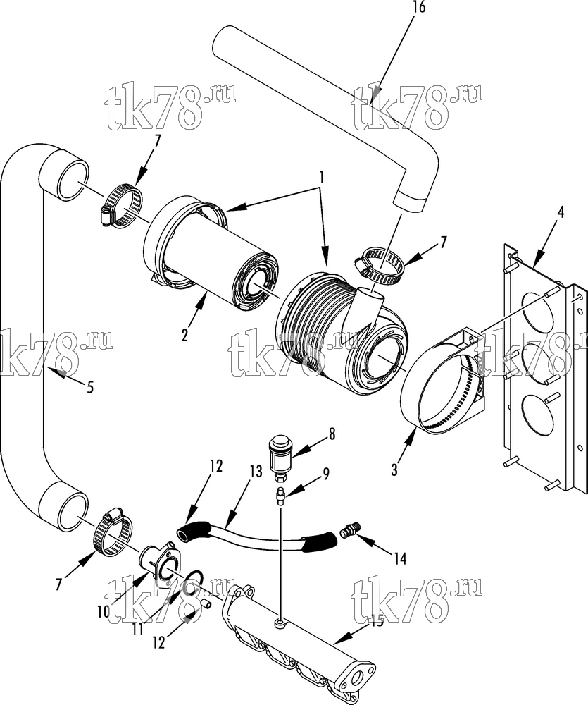 Каталог запчастей для Thermo King SB Classic AIR CLEANER GROUP