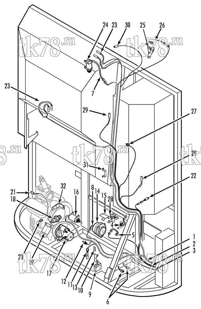 Каталог запчастей для Thermo King SB-210 30 & 50 ELECTRICAL COMPONENTS