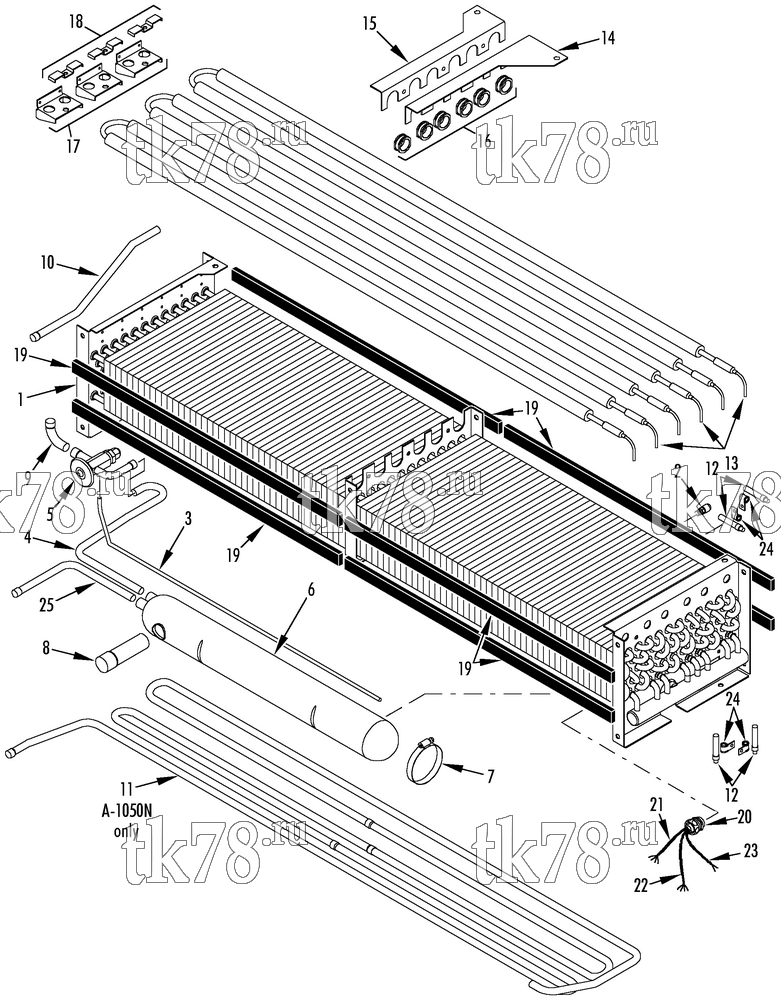 Каталог запчастей для Thermo King TA-1100 & A-1050N EVAPORATOR GROUP
