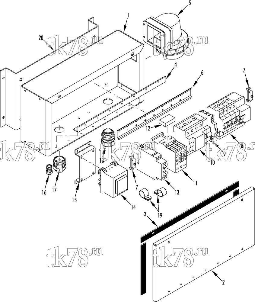 Каталог запчастей для Thermo King TA-1100 & A-1050N POWER BOX - NOSEMOUNT (A-1050N)
