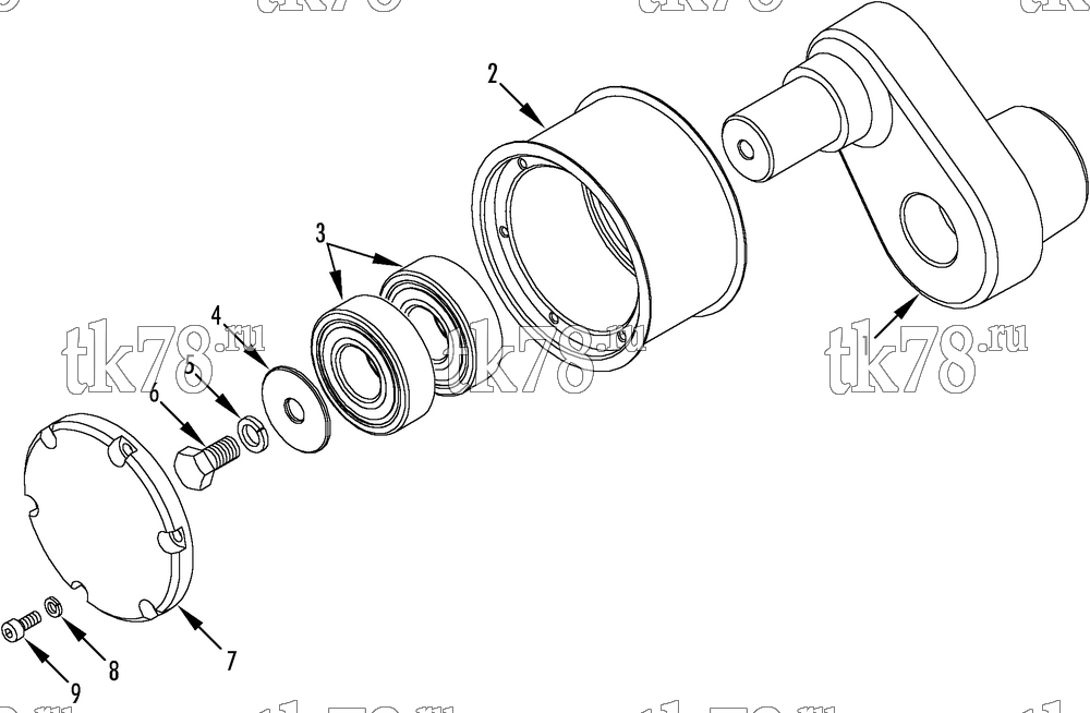 Каталог запчастей для Thermo King TA-1100 & A-1050N IDLER PULLEY ASSEMBLY
