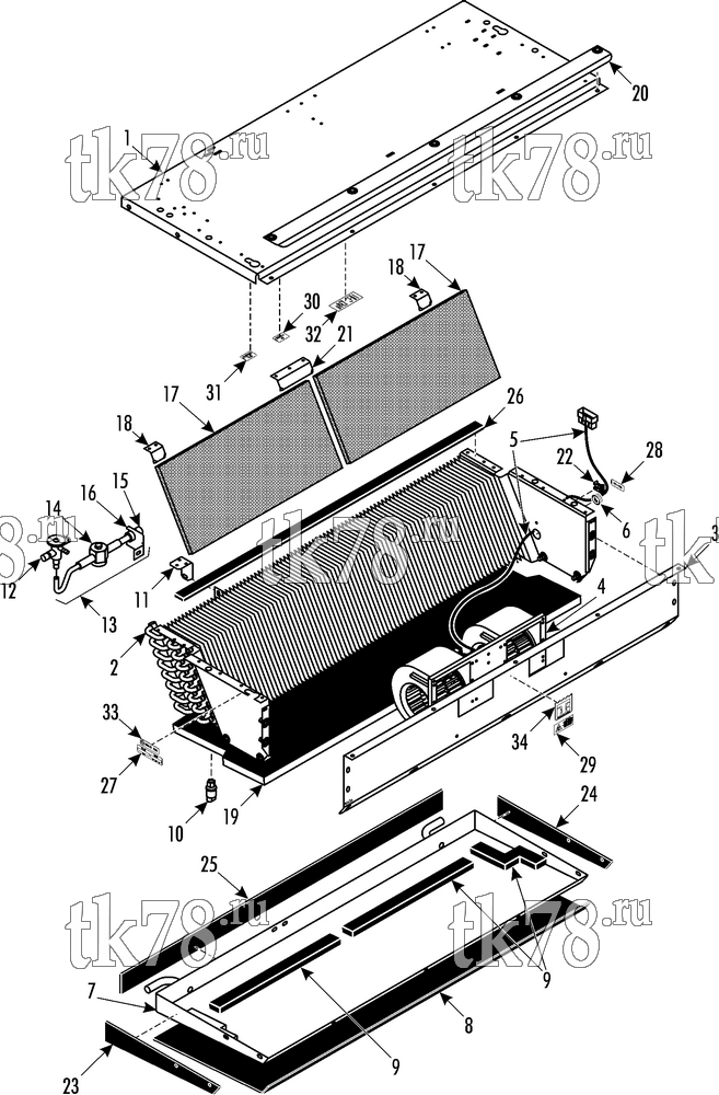 Каталог запчастей для Thermo King  EVAPORATOR COMPONENTS (S-20)